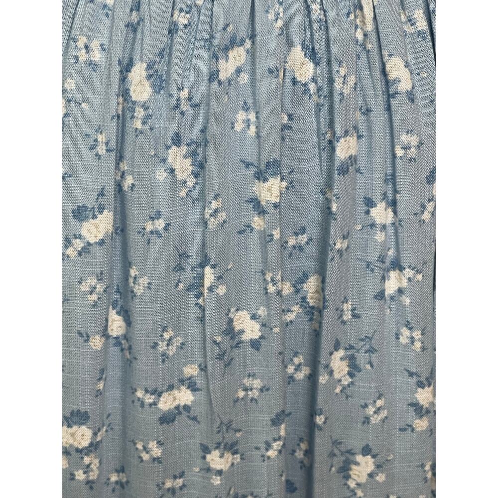 Altar'd State Blue Floral Maxi Dress Peekaboo Cutout Smocked Medium NWOT - Picture 3 of 8